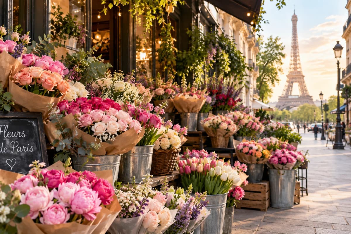 Seine River Cruise in the City of Love with Flowers