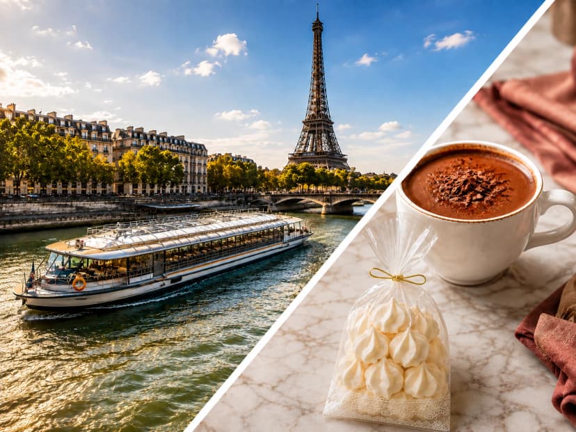 Seine River Cruise with Meringue or Hot Chocolate